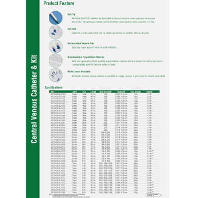 Central Venous Catheter & Kit from Newtech Medical Devices