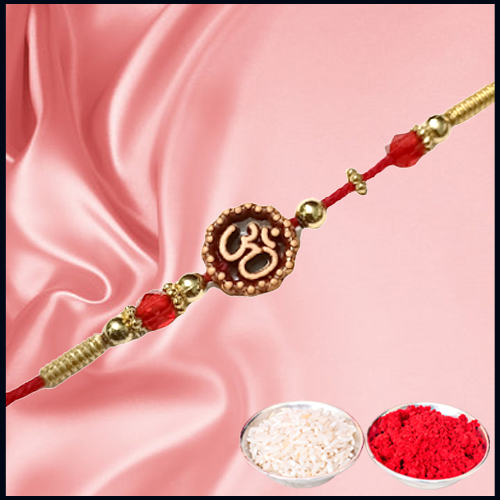 Om Divine Rakhi With Roli Chawal from Rakhi Store