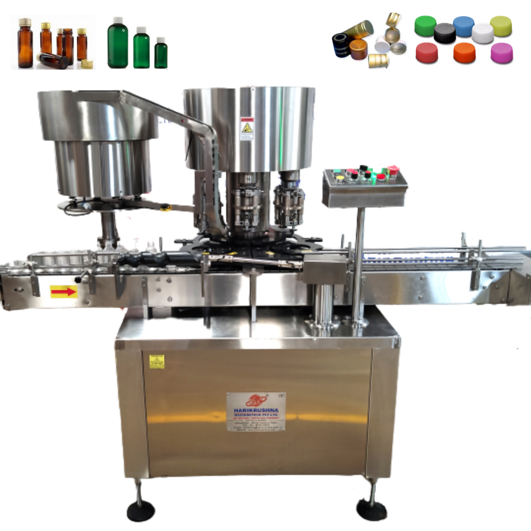 AUTOMATIC ROTARY ROPP / SCREW CAP SEALING MACHINE from Harikrushna Machines Pvt. Ltd.